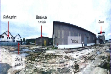 A FACTORY WITH ANCILLARY BUILDINGS